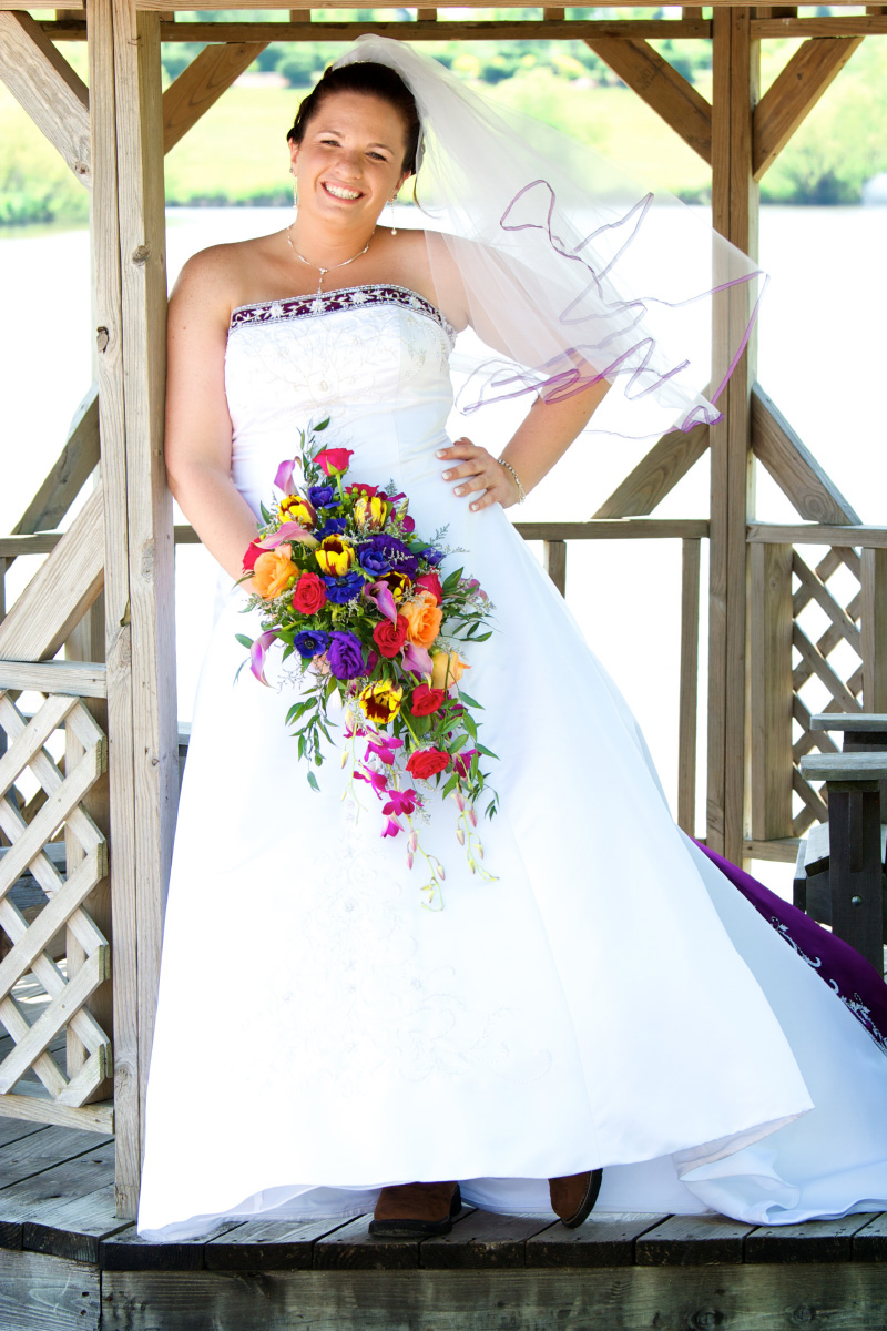 Bridal Portrait With Flowers
