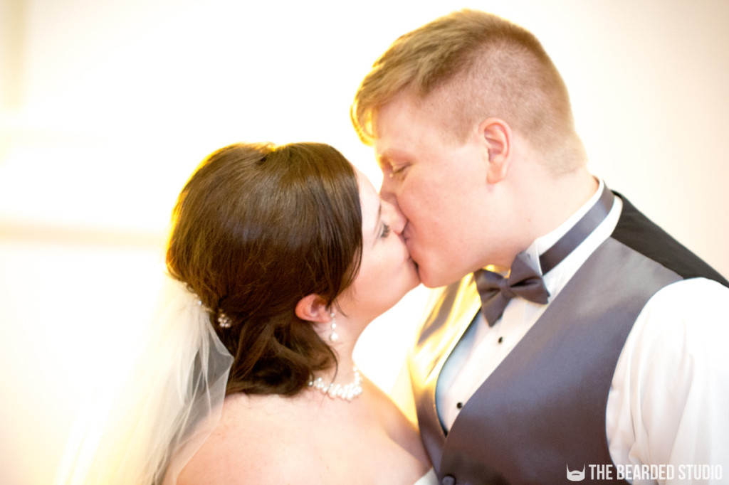 Bride And Groom First Dance Kiss