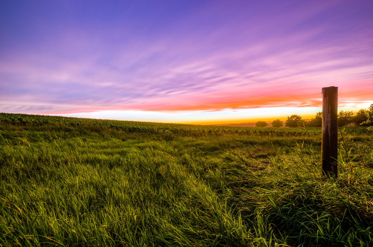 Iowa Sunset Field HDR