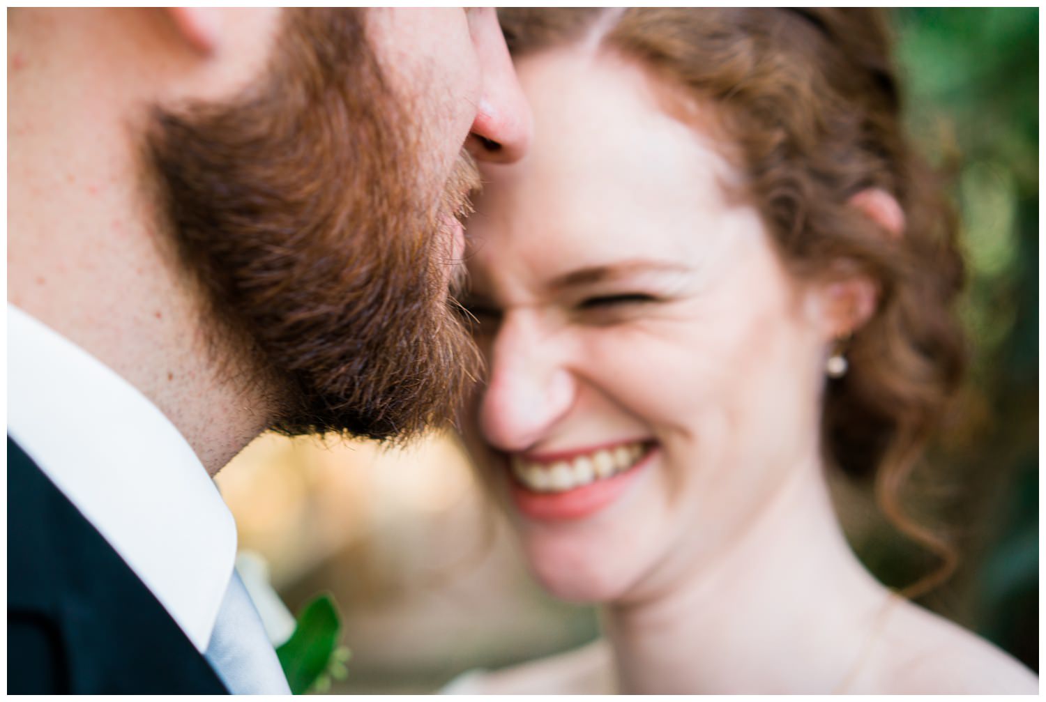 bride and groom laughing blank park zoo