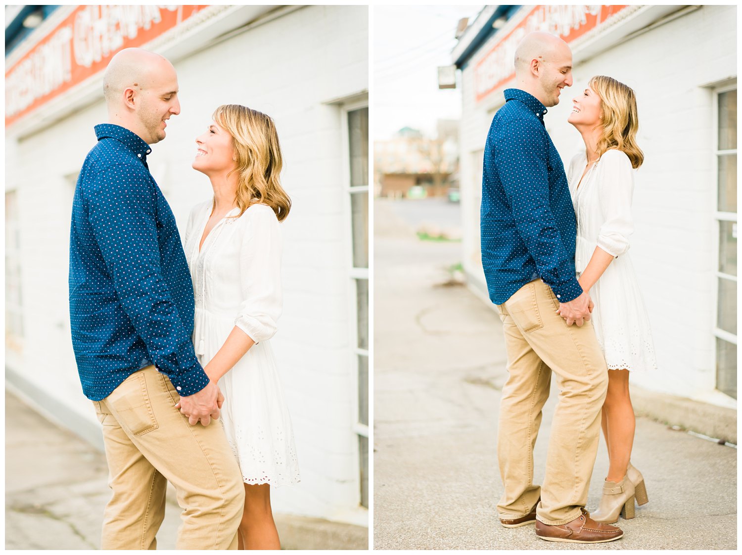 Downtown des moines engagement photography